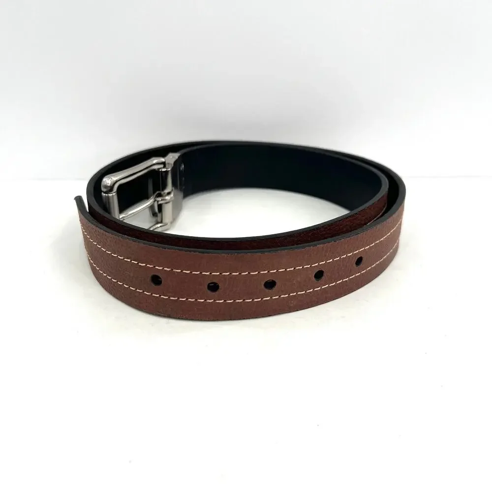 Fossil men’s double stitch square buckle belt